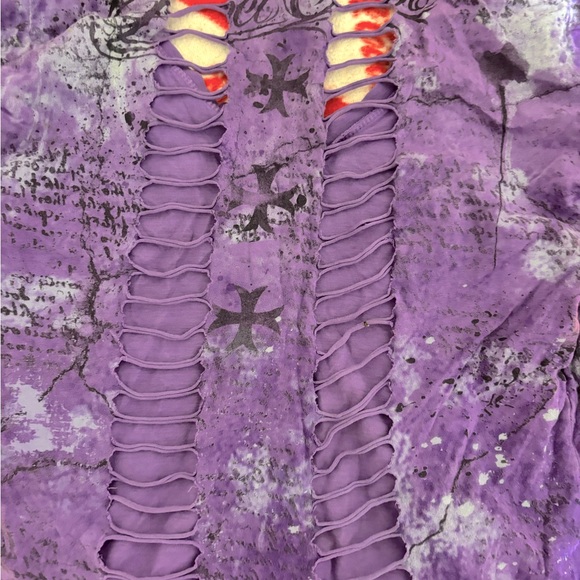 Rebel Saints Ripped Ribbed Tee - Picture 3 of 7